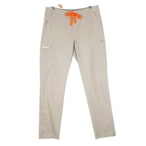 FIGS Tan Track Pants with Relaxed Fit and Technical Fabric Size M Tall